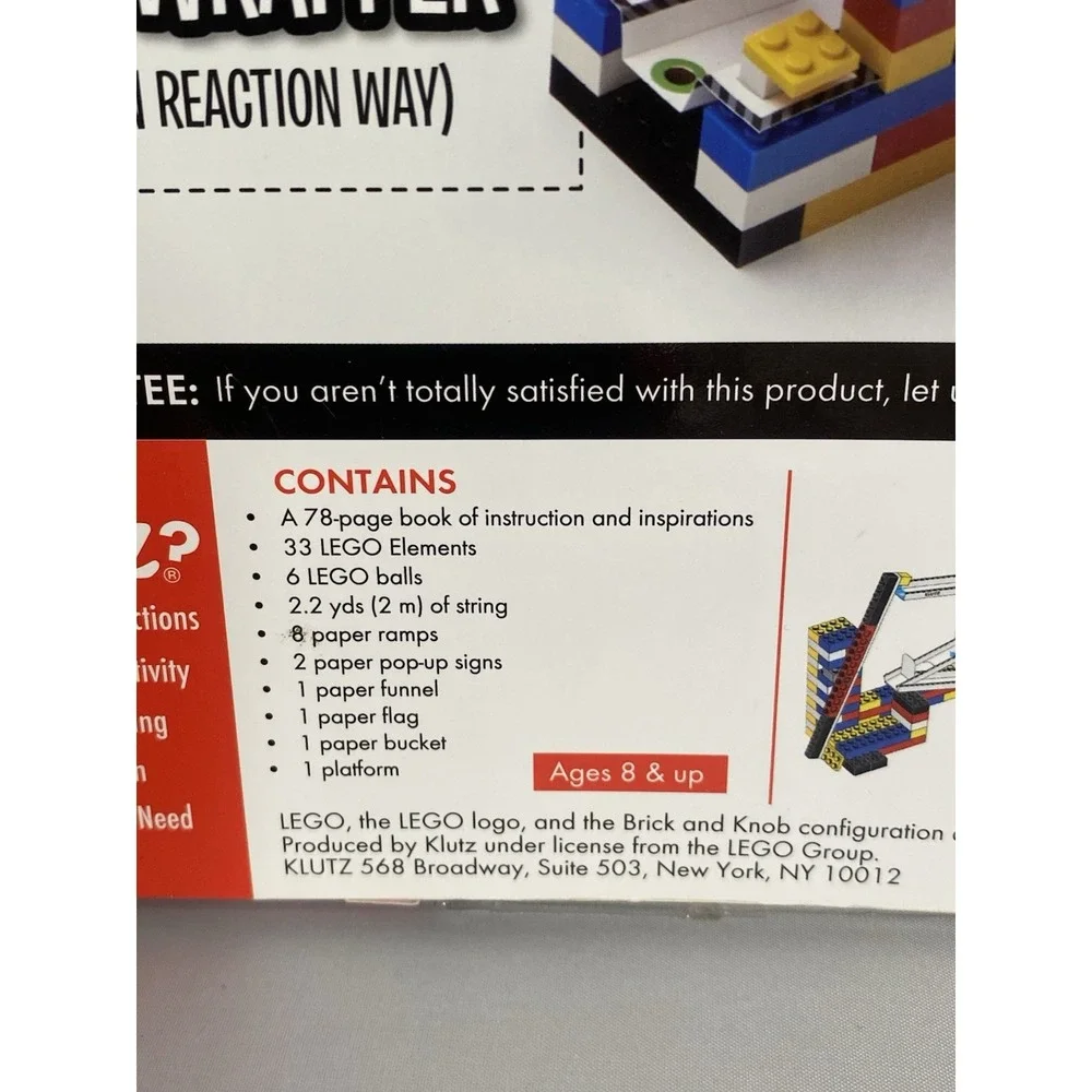NEW Klutz Lego Chain Reactions: Design and Build Amazing Moving Machines